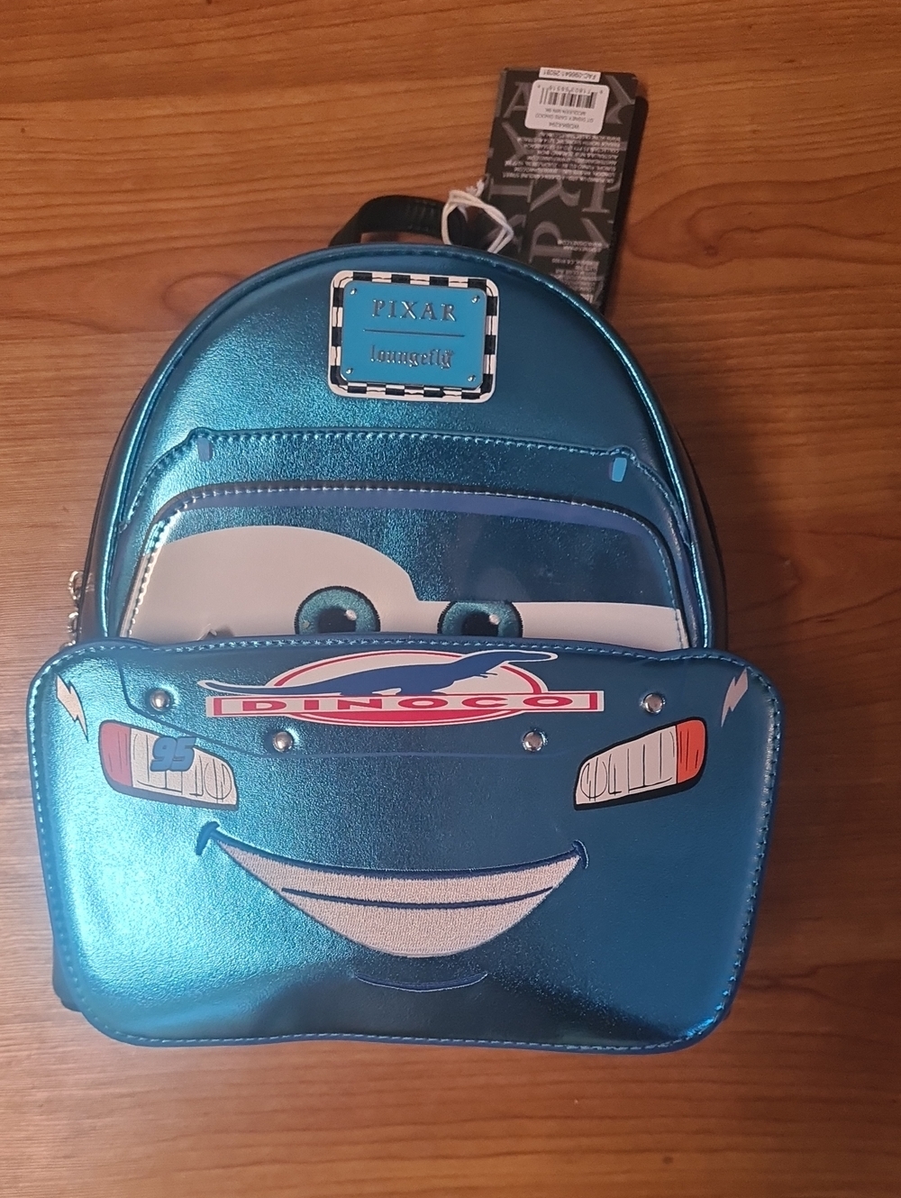 NWT Loungefly Lightning McQueen Dinoco Backpack